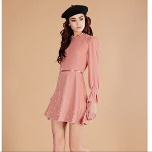 Revolve Donna Mizani Stardust Pearl Velvet Dress Small